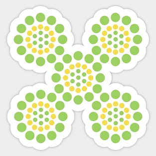 Dots dots dots in circular pattern, colorful Sticker